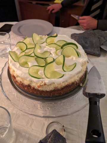 Efterrätt - Key lime pie.